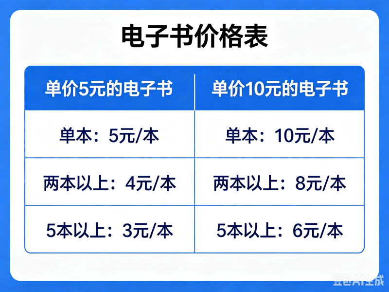 付费精选电子书价格单-五米古籍舍